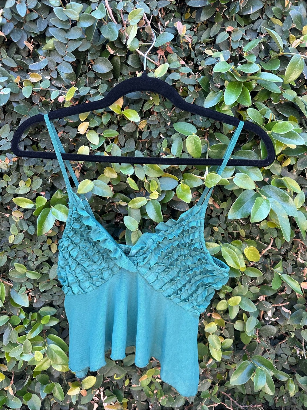 Le Lis Teal Ruffle Camisole